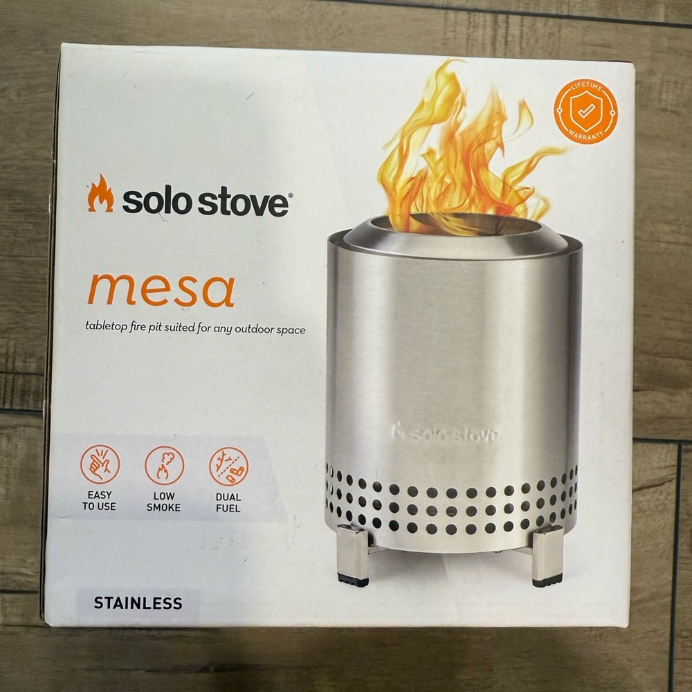 ☀️🔥NIB Solo Stove Stainless Steel Tabletop Fire Pit